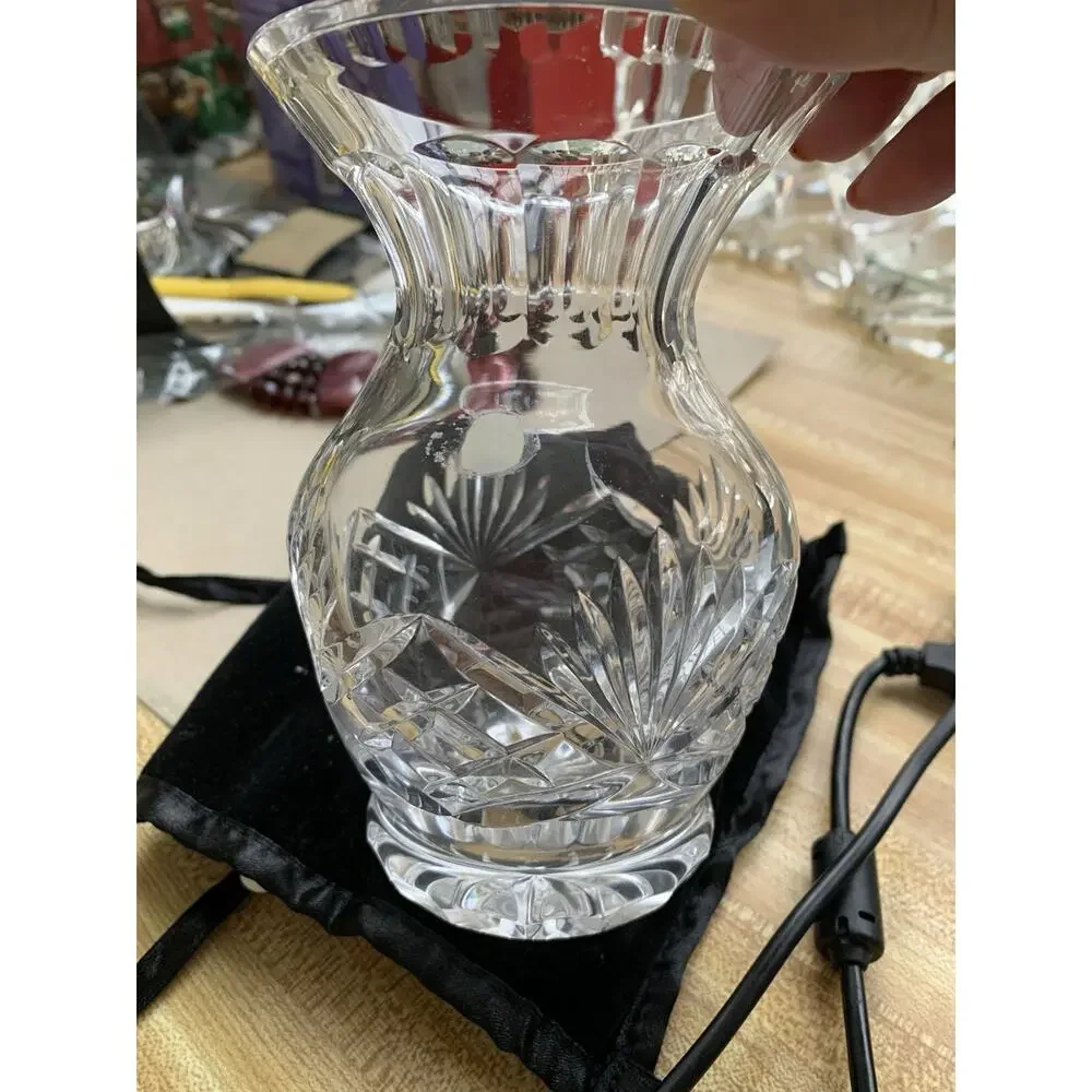 Lot of Lead Crystal Decor Rogaska Richmond Vase AND Short Waterford Candlestick